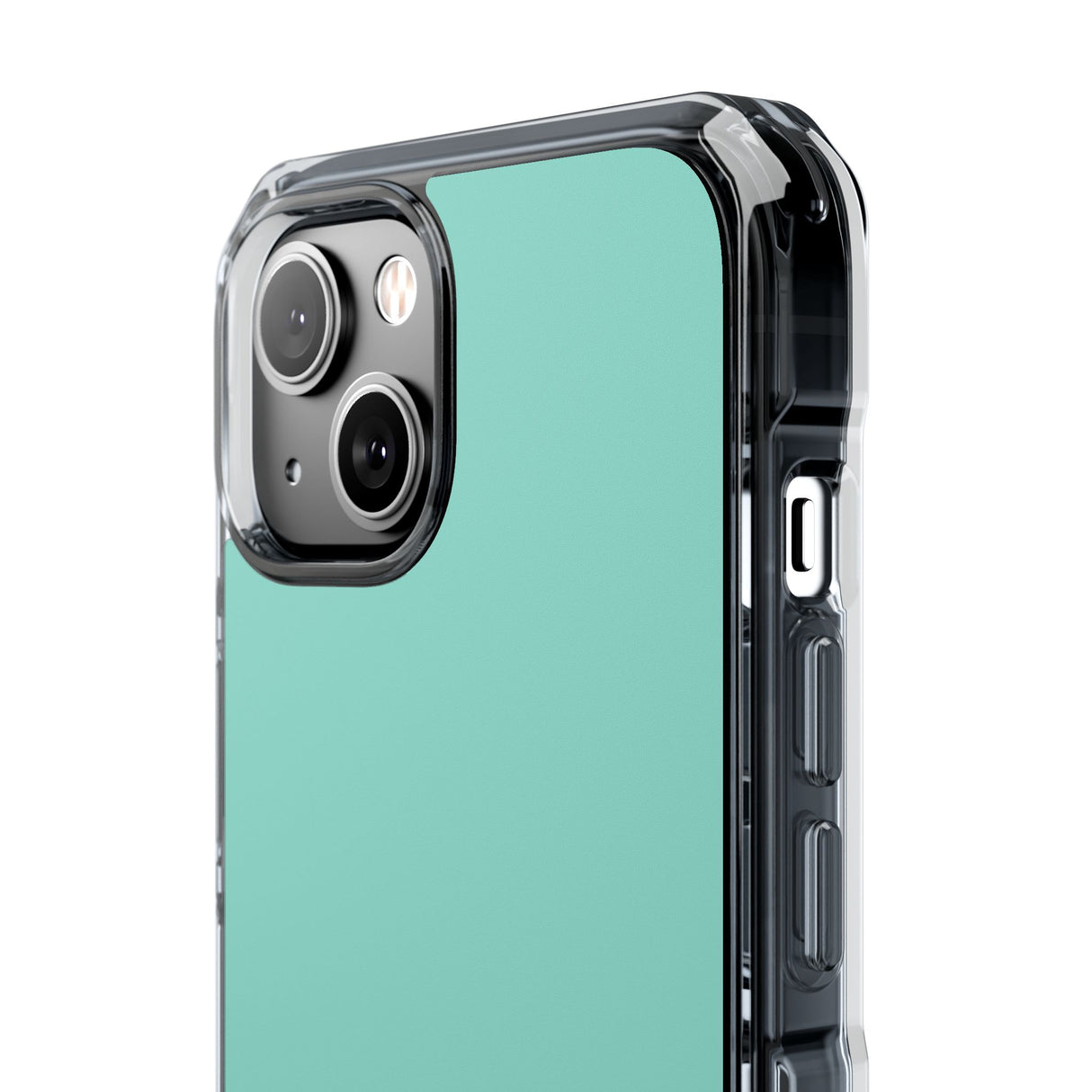 Middle Blue Green | Phone Case for iPhone (Clear Impact Case - Magnetic)