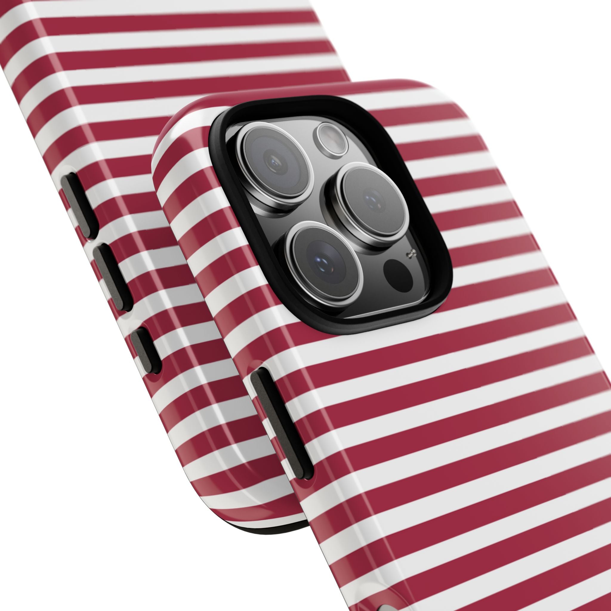 Crimson Stripes Flow - iPhone Case