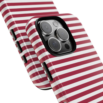 Crimson Stripes Flow - iPhone Case