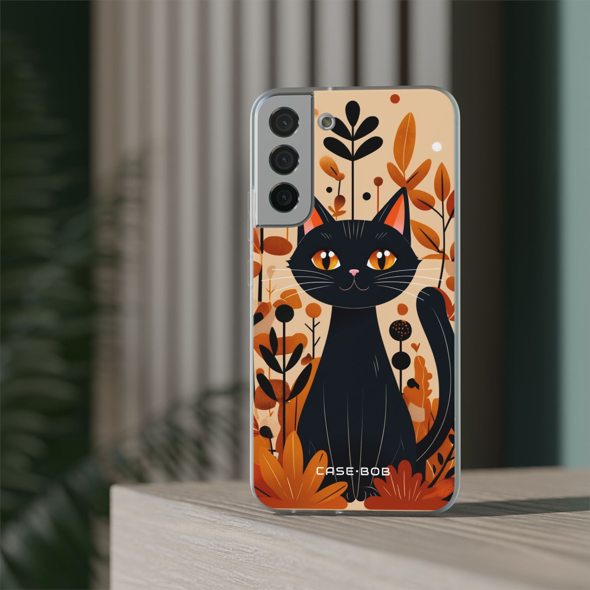 Black Cat Glow Samsung S22 Plus Case - Soft