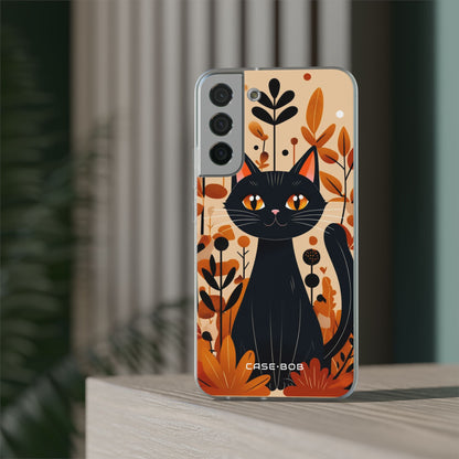 Black Cat Glow Samsung S22 Plus Case - Soft