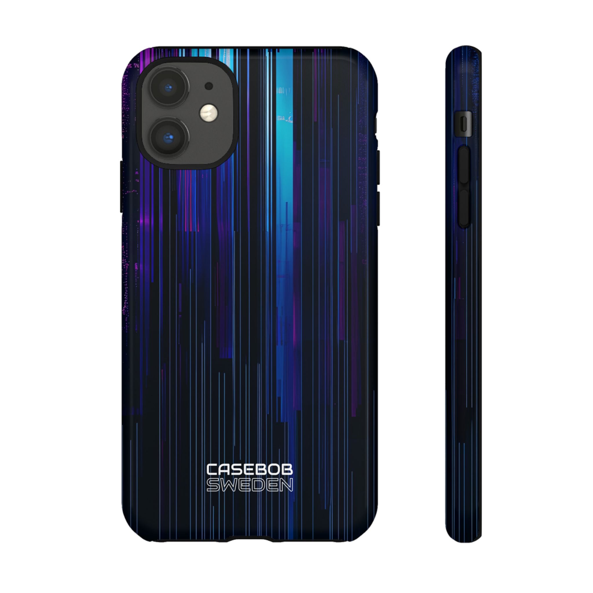 Neon Glitch Stripes iPhone 11 - Tough