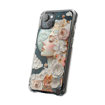 Moon Embraces Flowers iPhone Case - Impact