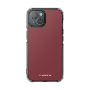 Cordovan Red | Handyhülle für iPhone (Clear Impact Case - Magnetisch) 