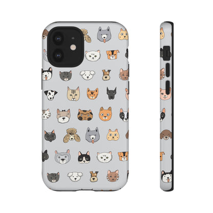 Cats n Dogs Pattern iPhone Case (Protective) iPhone 12 Mini Glossy Phone Case