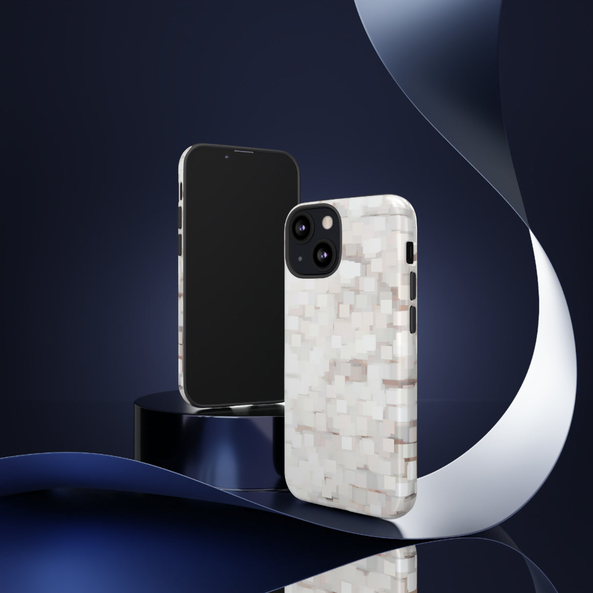 White Abstract Background - Protective Phone Case