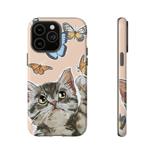 Cute Cat Butterflies - Protective Phone Case