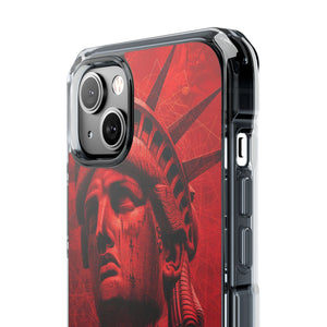 Red Liberty Revolution – Handyhülle für iPhone (Clear Impact – Magnetisch)