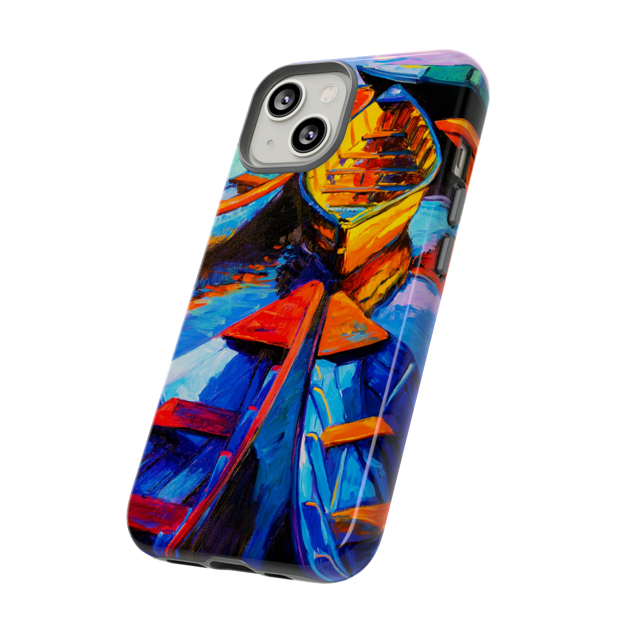 Oil painting - Wooden Boat - Protective Phone Case