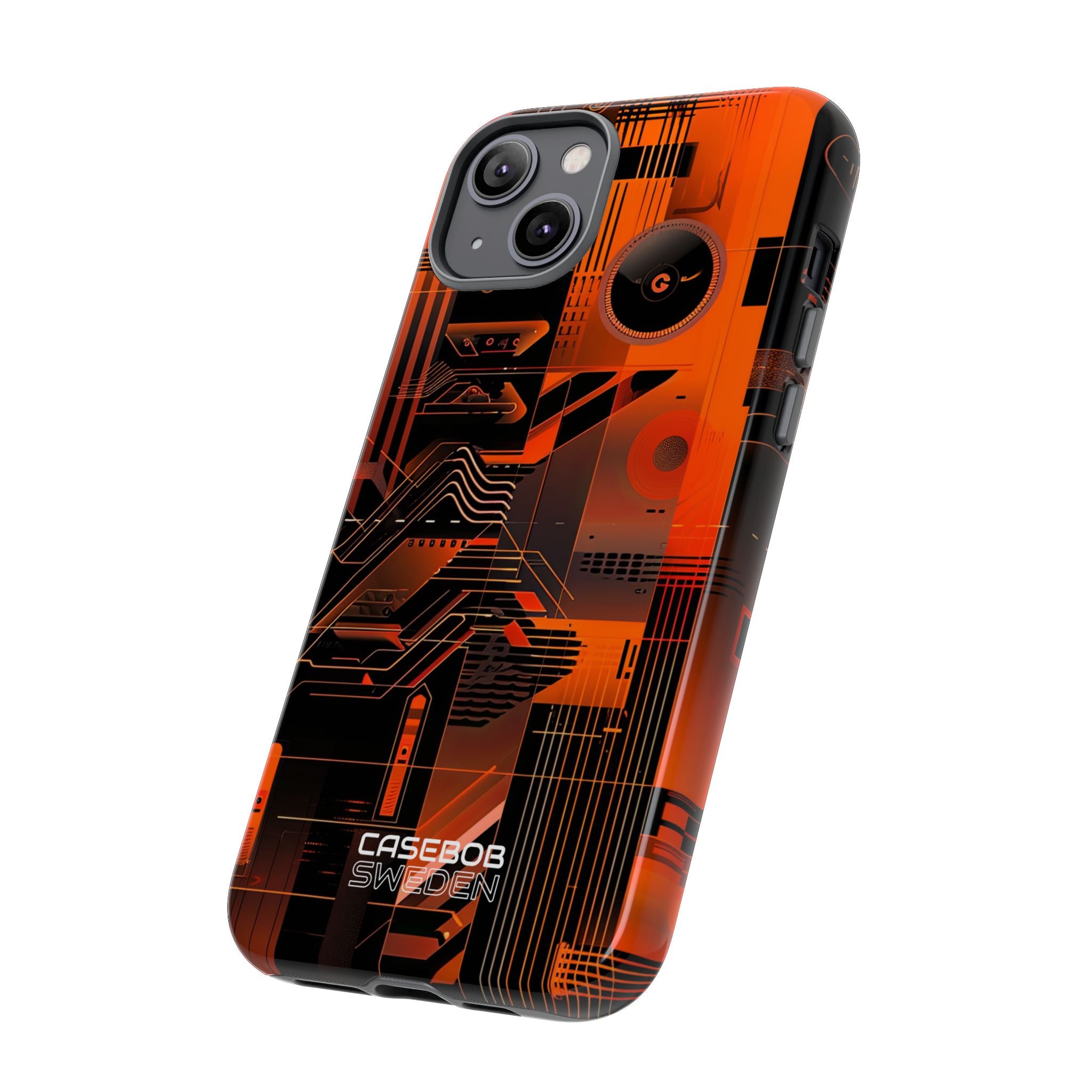 Orange Circuit Dreams iPhone 14 - Resistente