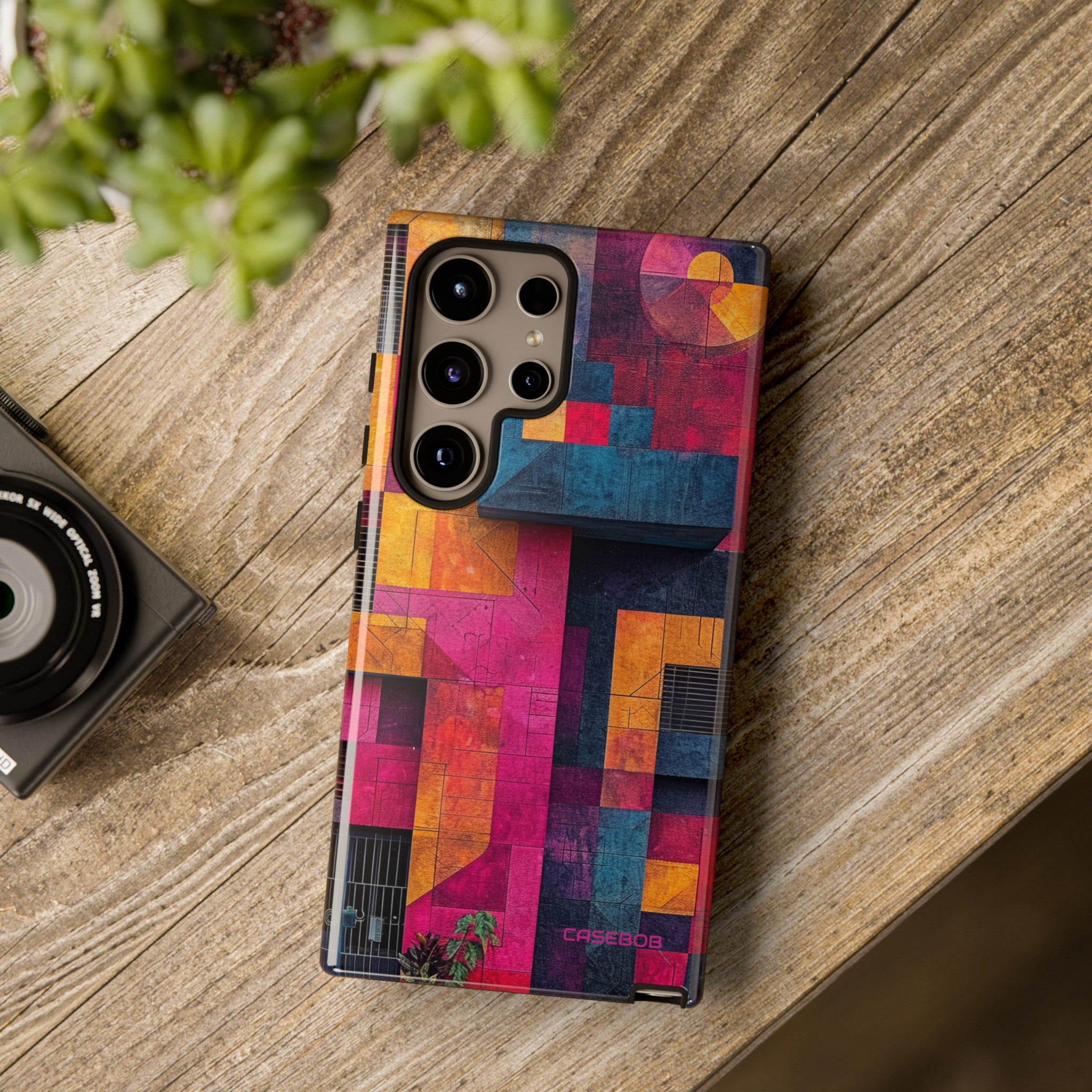 Electric Geometric Vibes - Protective Phone Case