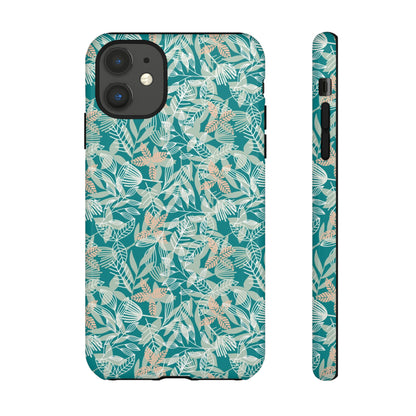 Dark Green Leaf Leaf - Protective Phone Case