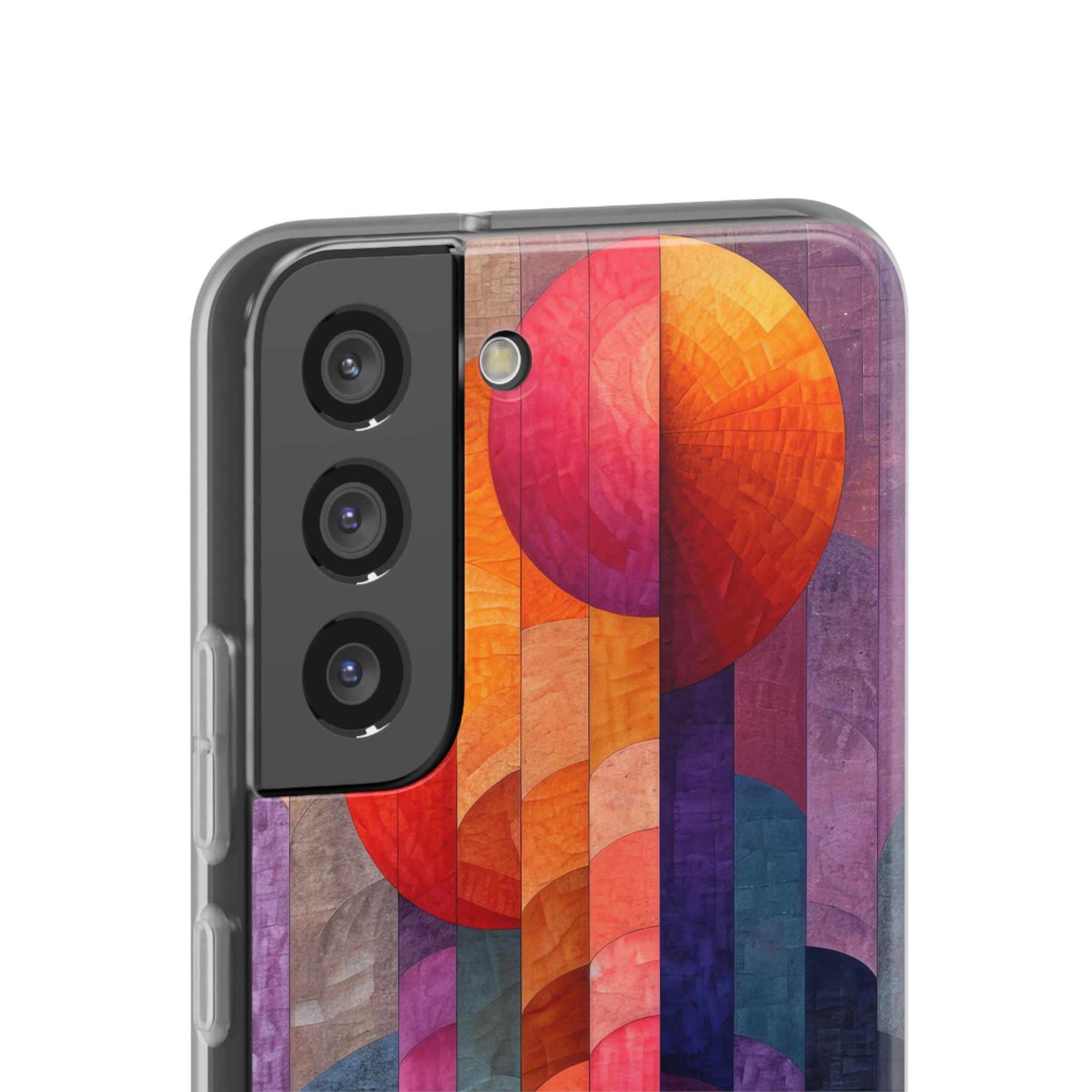 Purple Orange Abstract - Flexi Samsung S22 Phone Case