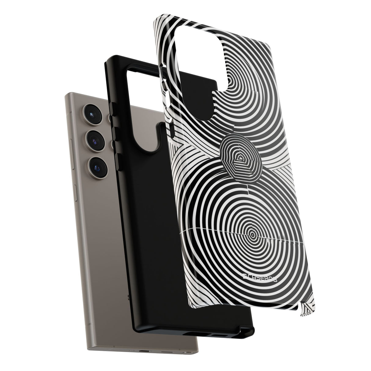 Dynamic Depth: Black and White Op-Art - For Samsung S24