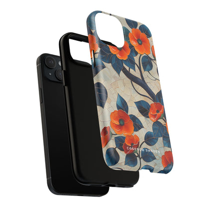 Orange Blossoms Mosaic Harmony iPhone 15  Tough+ Phone Case