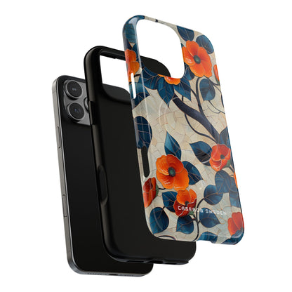 Orange Blossoms Mosaic Harmony iPhone 16 | Tough+ Phone Case