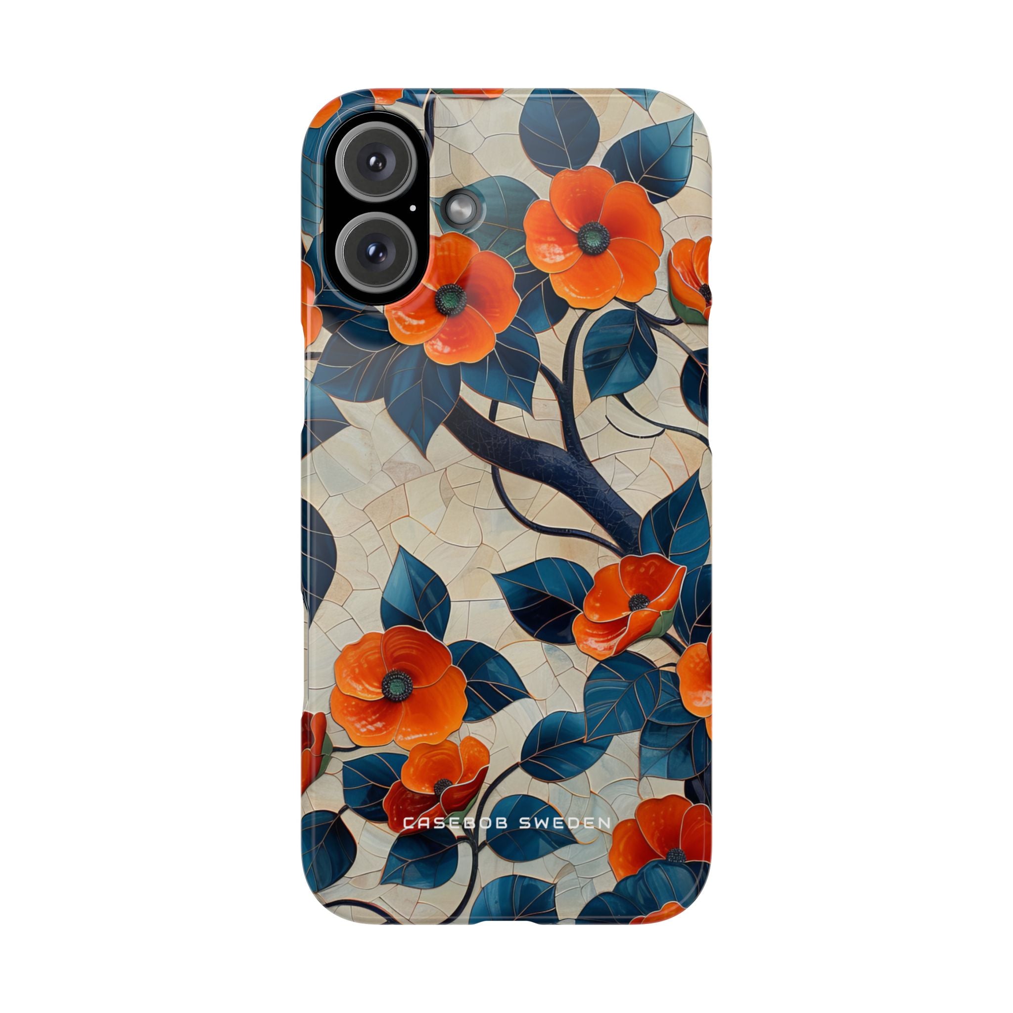 Orange Blossoms Mosaic Harmony iPhone 16 - Slim Phone Case