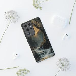 Moonlit Waterfall Silence - Protective Phone Case