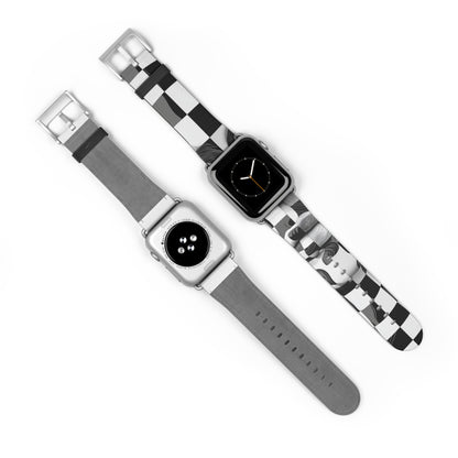 Mirrored Checkerboard Face - Watch Band