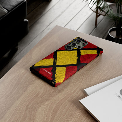 Cracked Diamond Grid Samsung S23 Ultra Case - Tough