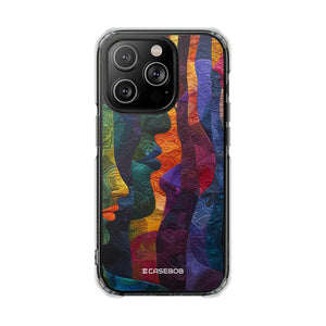 Interwoven Vibrance - Phone Case for iPhone (Clear Impact - Magnetic)