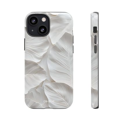 Elegant Leaf Relief - iPhone Case