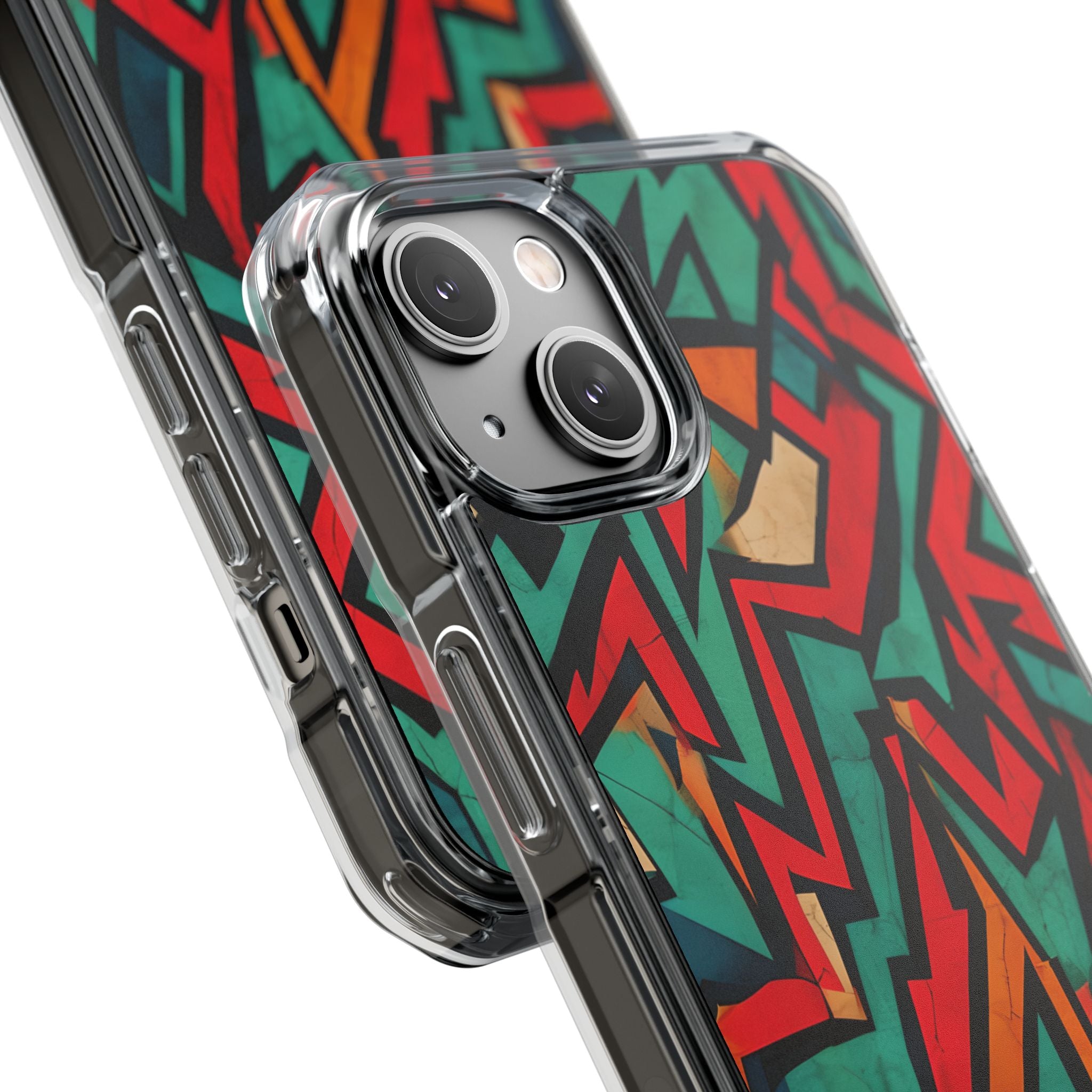 Vivid Geometry Dance iPhone Case - Impact