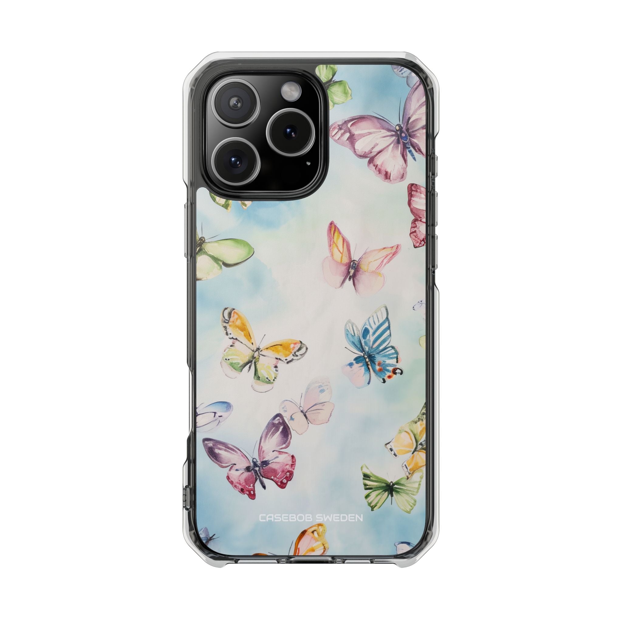 Watercolor Butterfly Bliss - Clear Impact iPhone 16 Phone Case