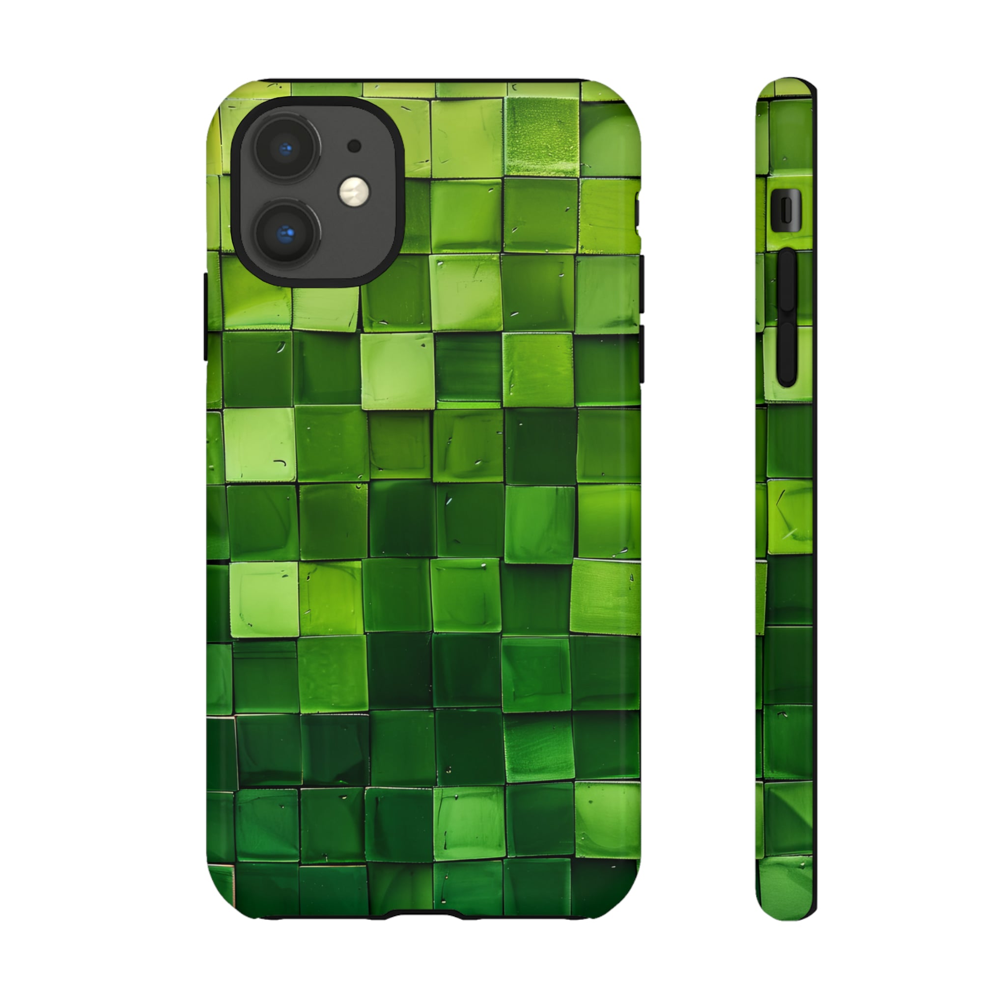 Emerald Square: Green Gradient - Protective Phone Case