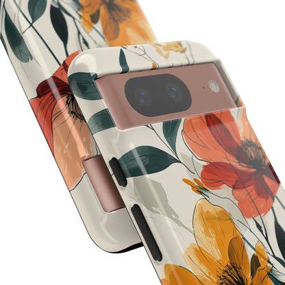 Elegant Floral Harmony Google Pixel 8 - Tough Phone Case