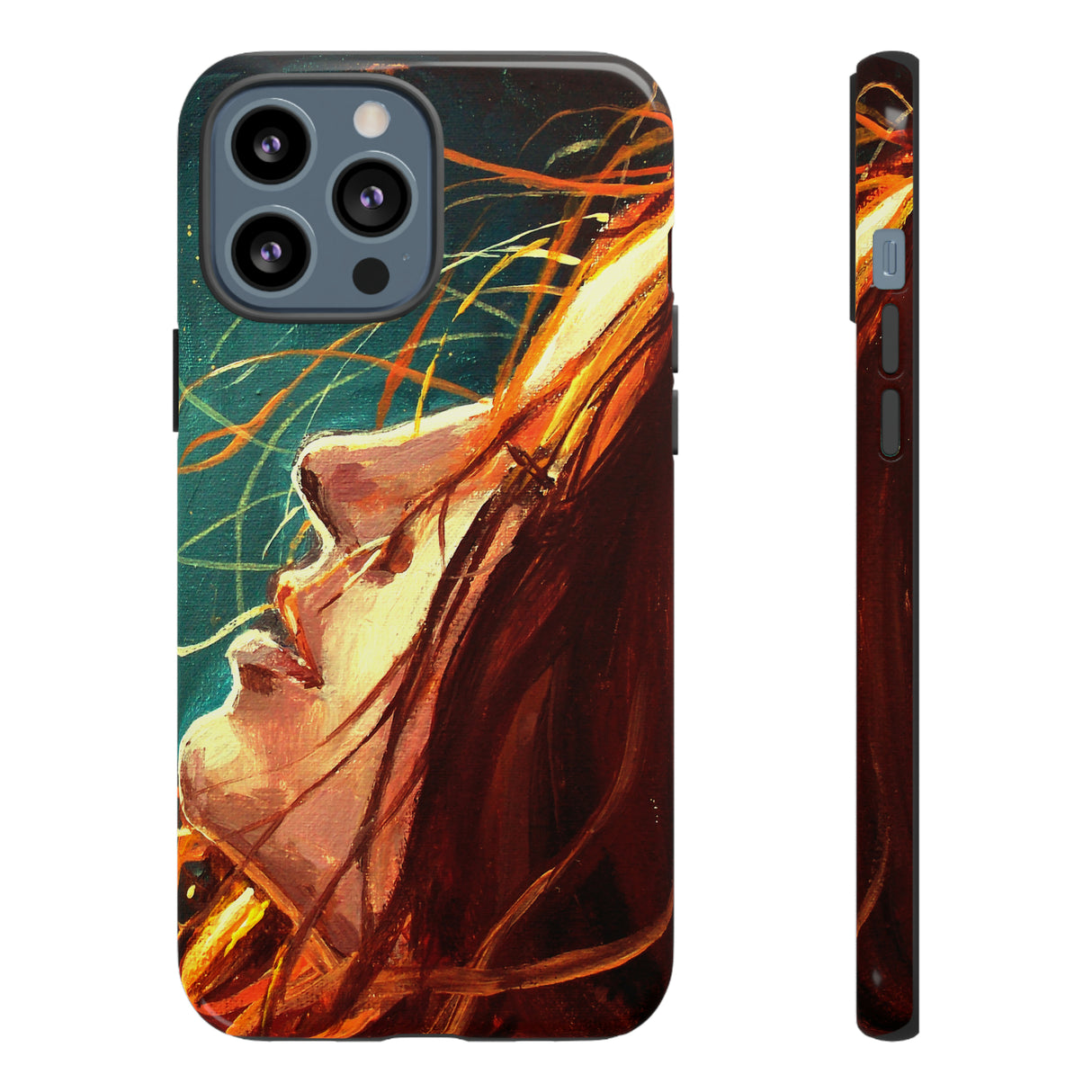 Oil Painting - Girl at Night - Protective Phone Case