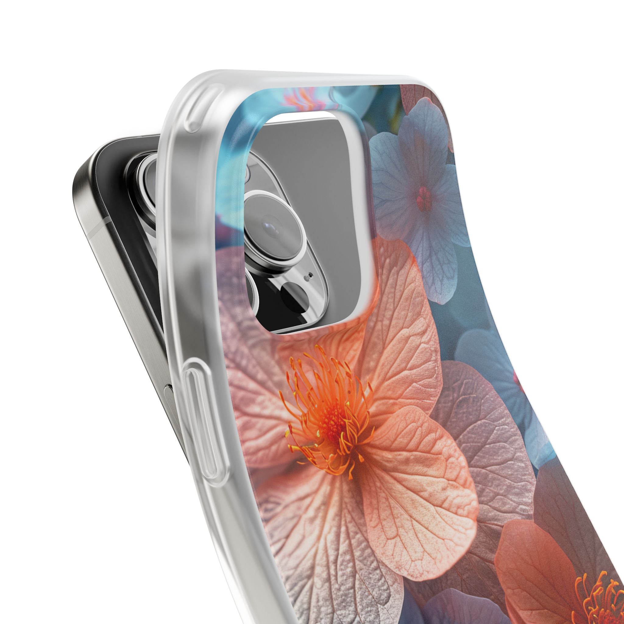 Peach Blossom Serenity - Flexi iPhone 16 Phone Case