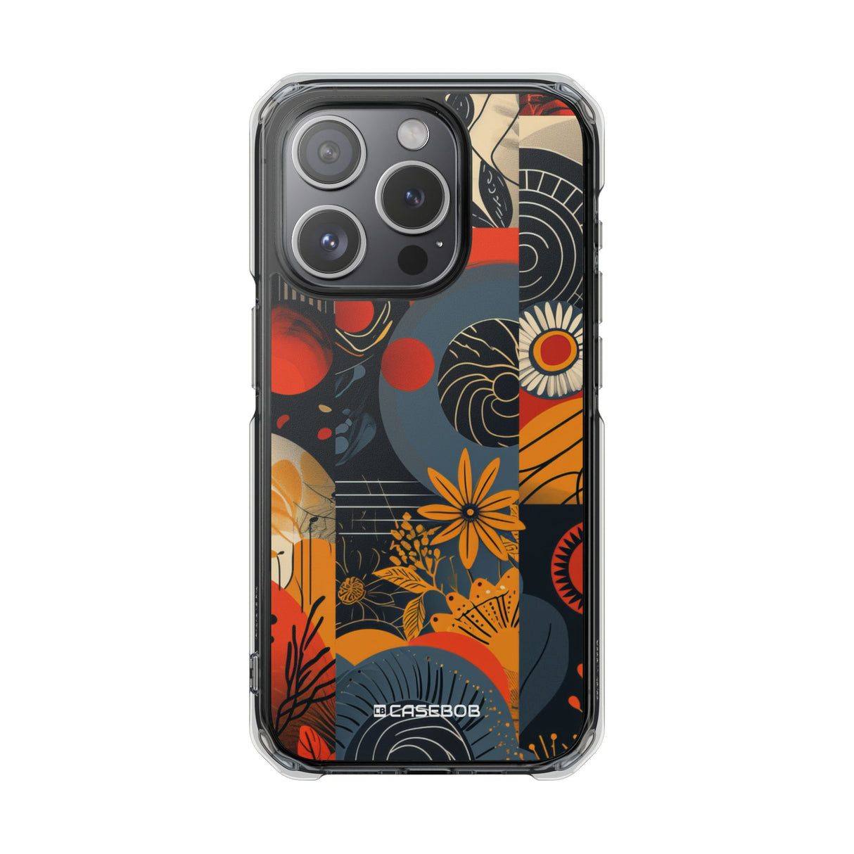 Retro Vibrance - Phone Case for iPhone (Clear Impact - Magnetic)