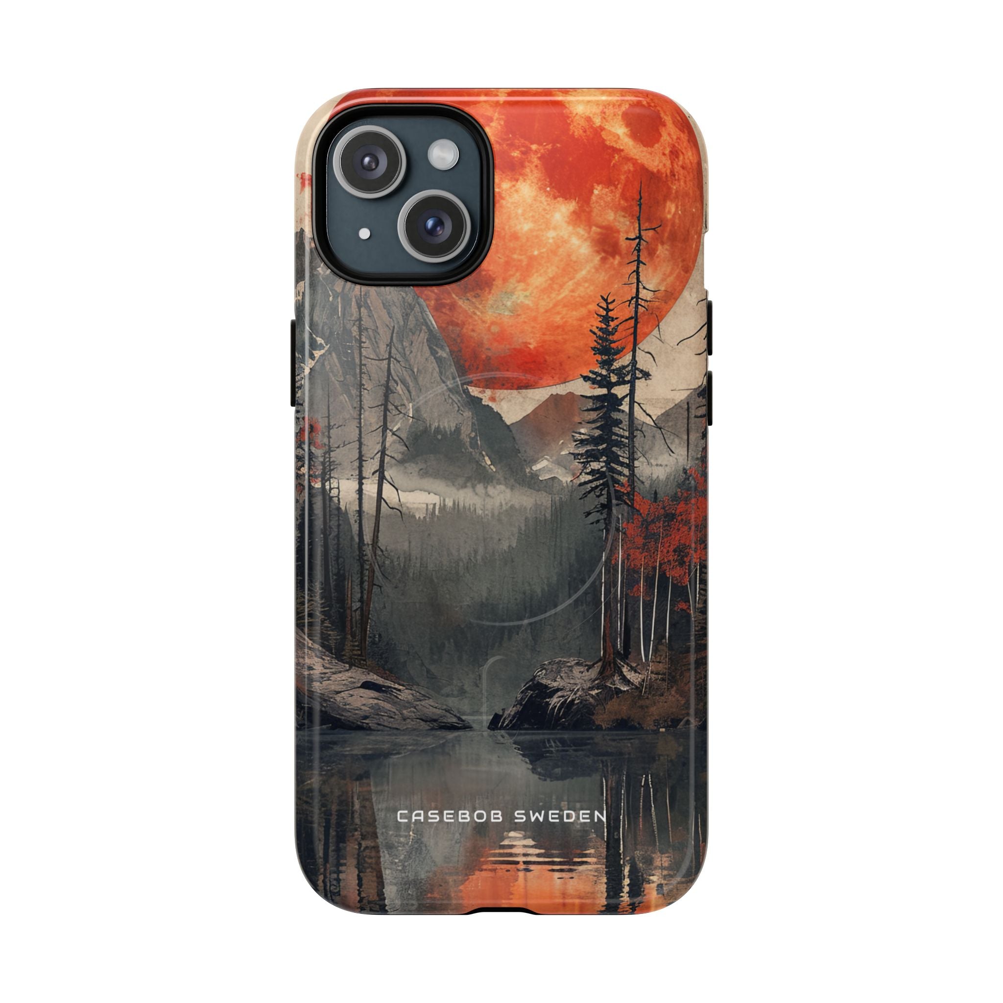 Celestial Glow Over Reflective Landscape iPhone 15 | Tough+ Phone Case