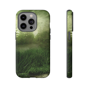 Foggy Green Landscape - Protective Phone Case