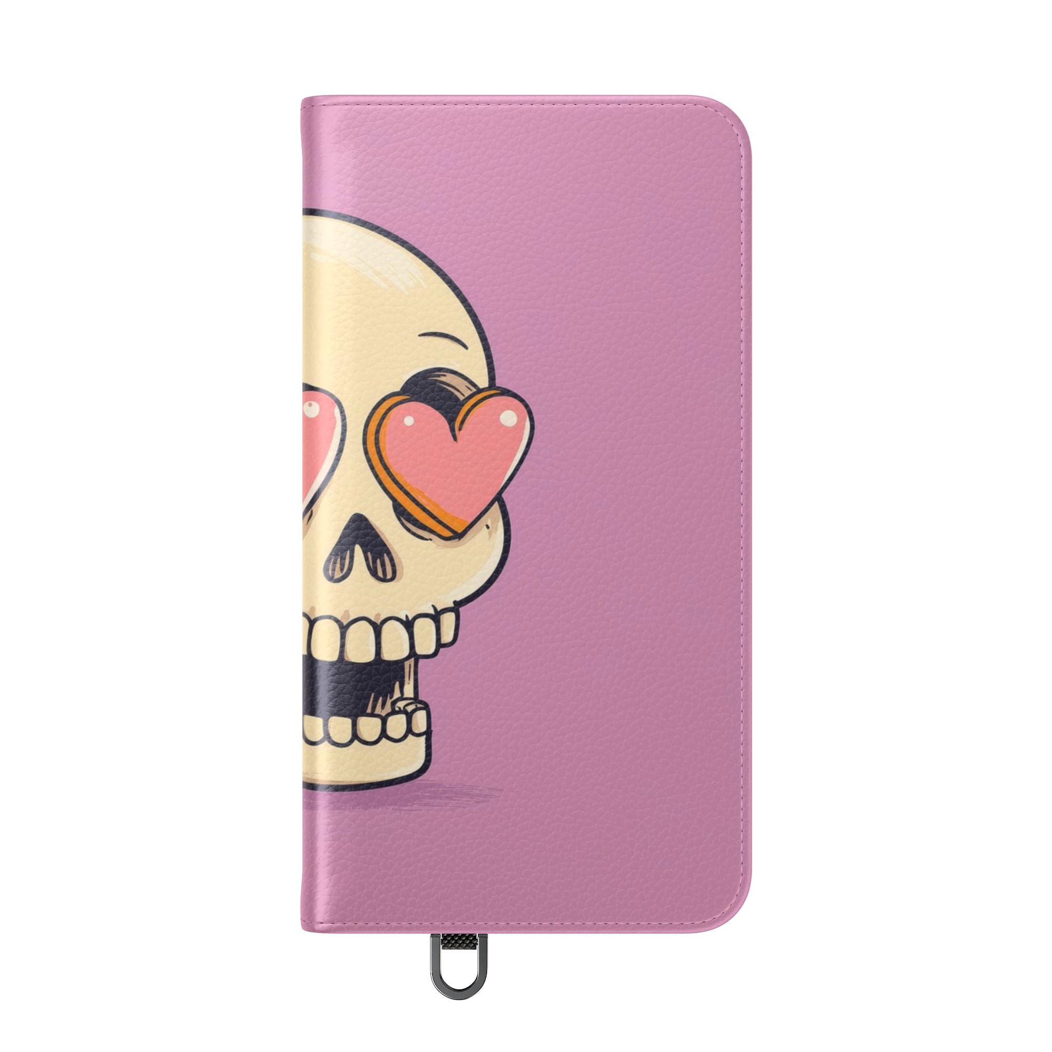 Heart Eyes Skull - Samsung S24 Plus Case - Wallet