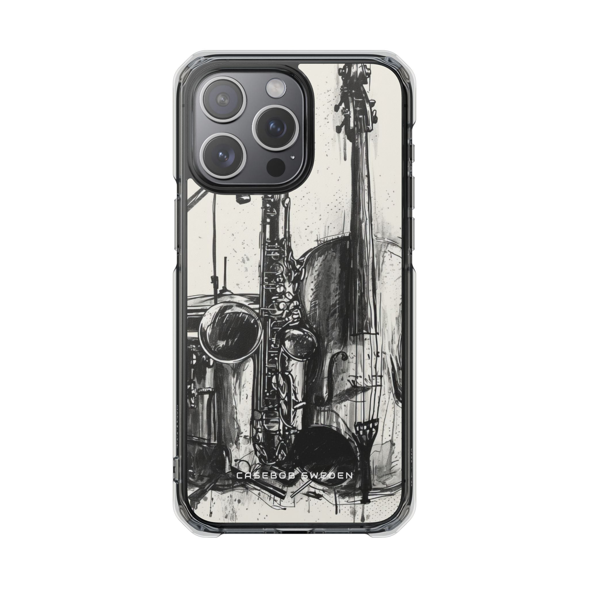 Jazz Instrument Line Symphony iPhone 15 - Clear Impact Phone Case