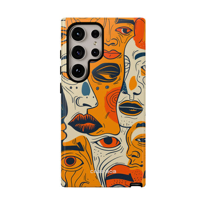 Tangled Faces Sunset Samsung S24 Ultra Case - Tough