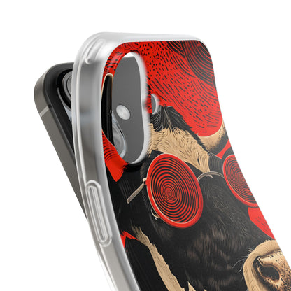 Hypnotic Cow iPhone 16 Case - Soft