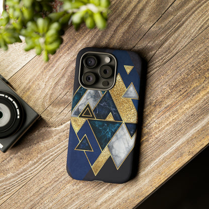 Dark Blue Geometric - Protective Phone Case