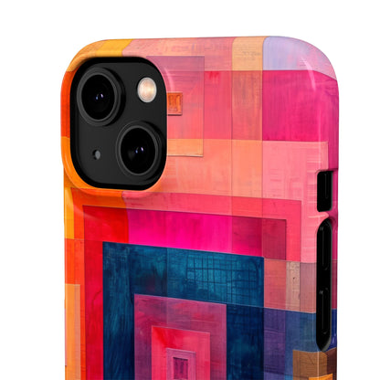 Vibrant Geometry - Slim iPhone 14 Phone Case