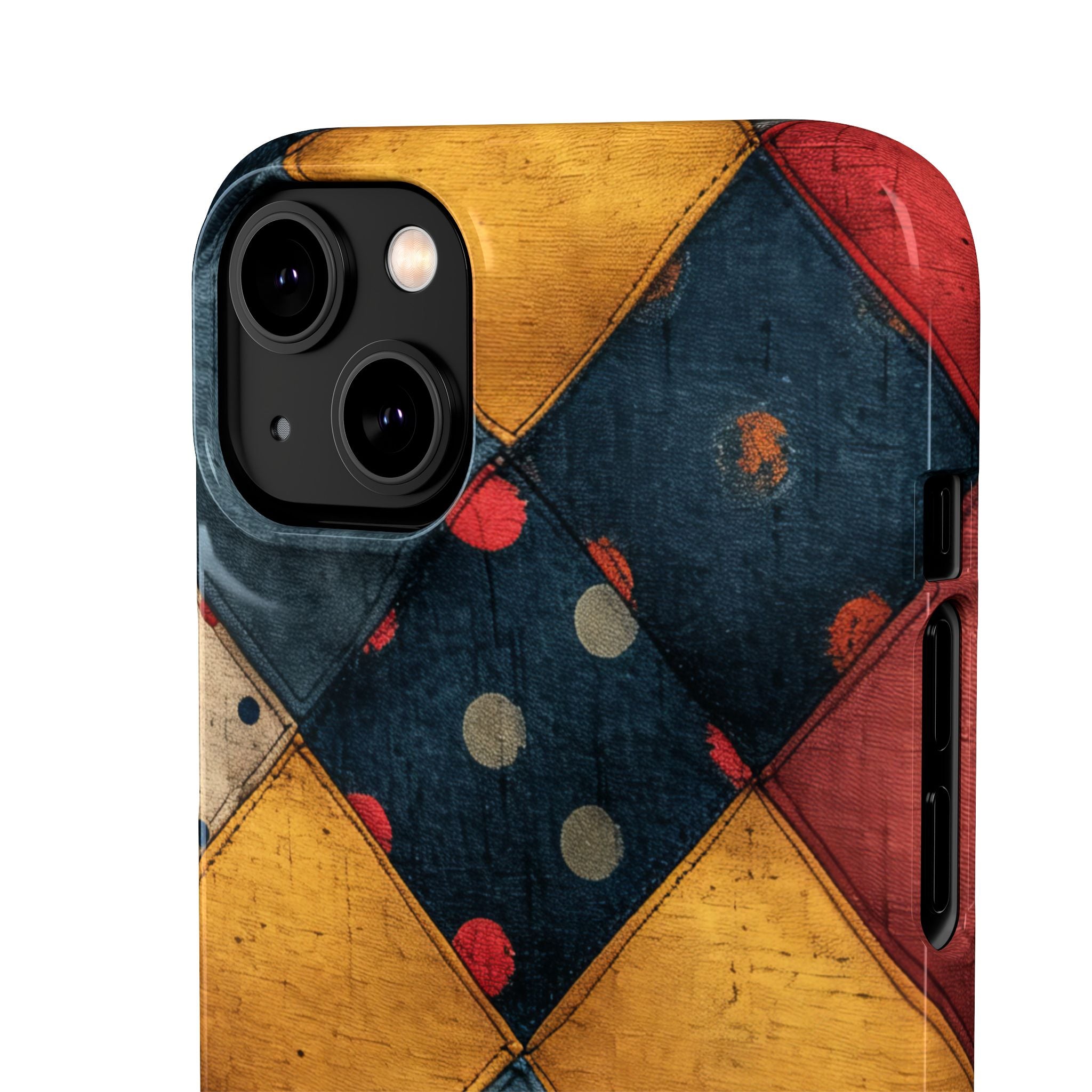 Blue Red Patchwork - Slim iPhone 14 Phone Case