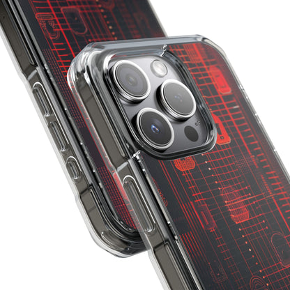 Cyber Locks Grid iPhone 15 - Impact Clear+