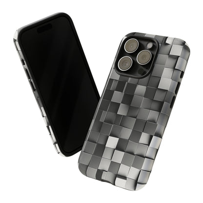 Monochrome Square Gradient - Protective Phone Case