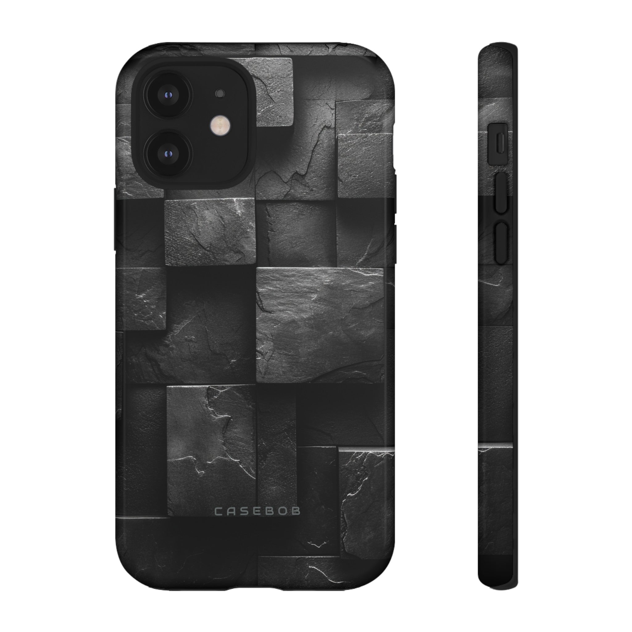 Black Geometric Elegance - Protective Phone Case