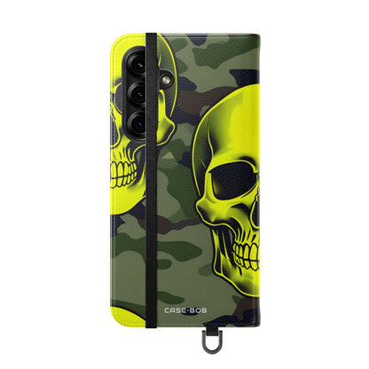 Neon Skull Camo - Samsung S25+ Case - Wallet