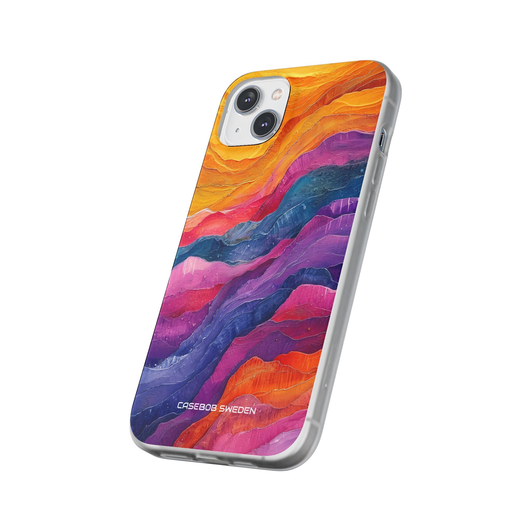 Vibrant Abstract Waves - Flexi iPhone 14 Phone Case