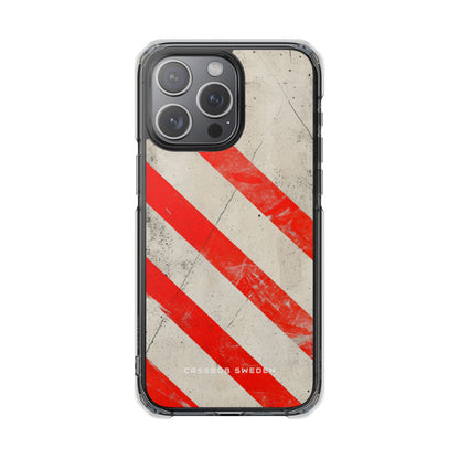 Striker Crimson Stripes iPhone 15 - Clear Impact Phone Case