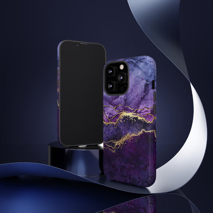 Purple Blue Marble - Protective Phone Case