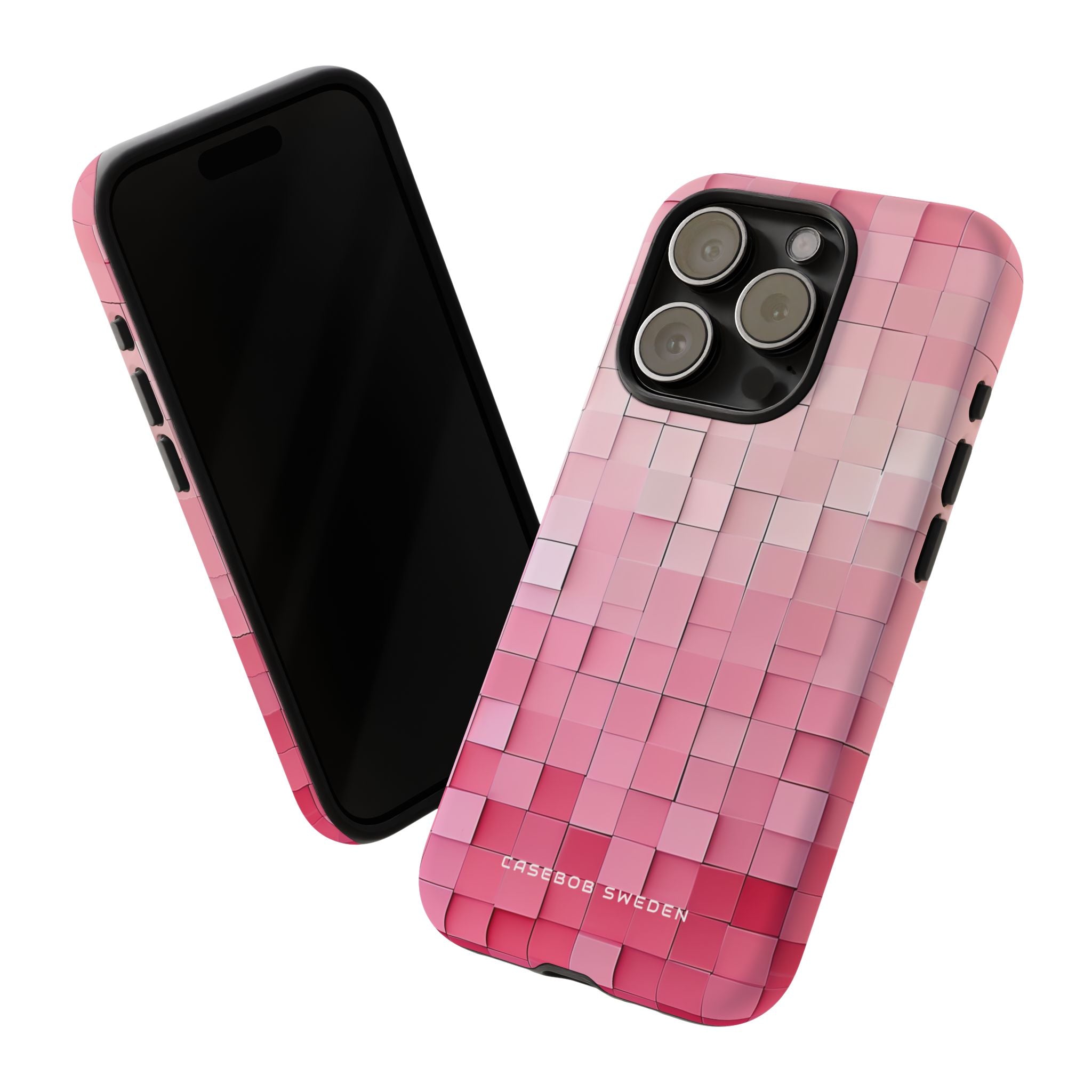 Gradient Pink Mosaic iPhone 15 - Tough Phone Case